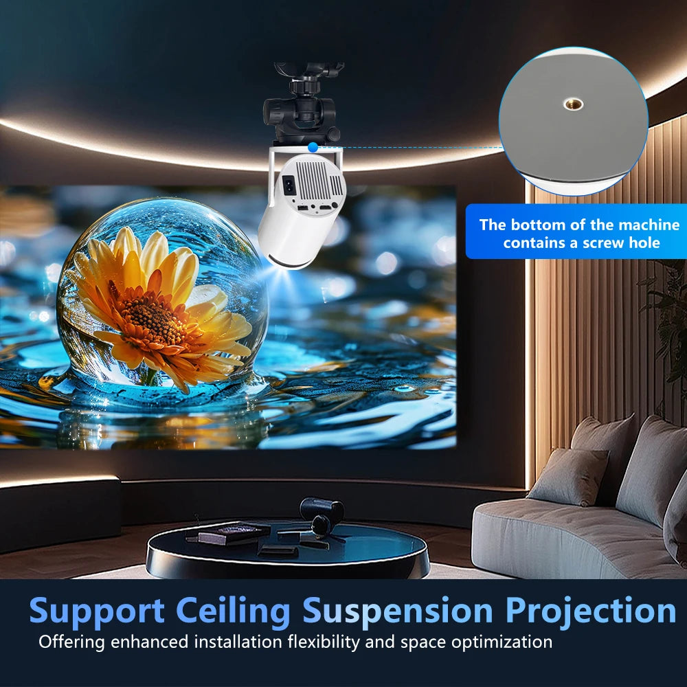 Projector HY300 PRO 4K Android 11 Dual Wifi6 260ANSI Allwinner H713 BT5.0 1080P 1280*720P Home Cinema Outdoor Projetor